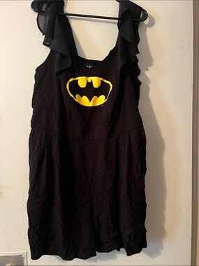 Black Batman Logo Romper